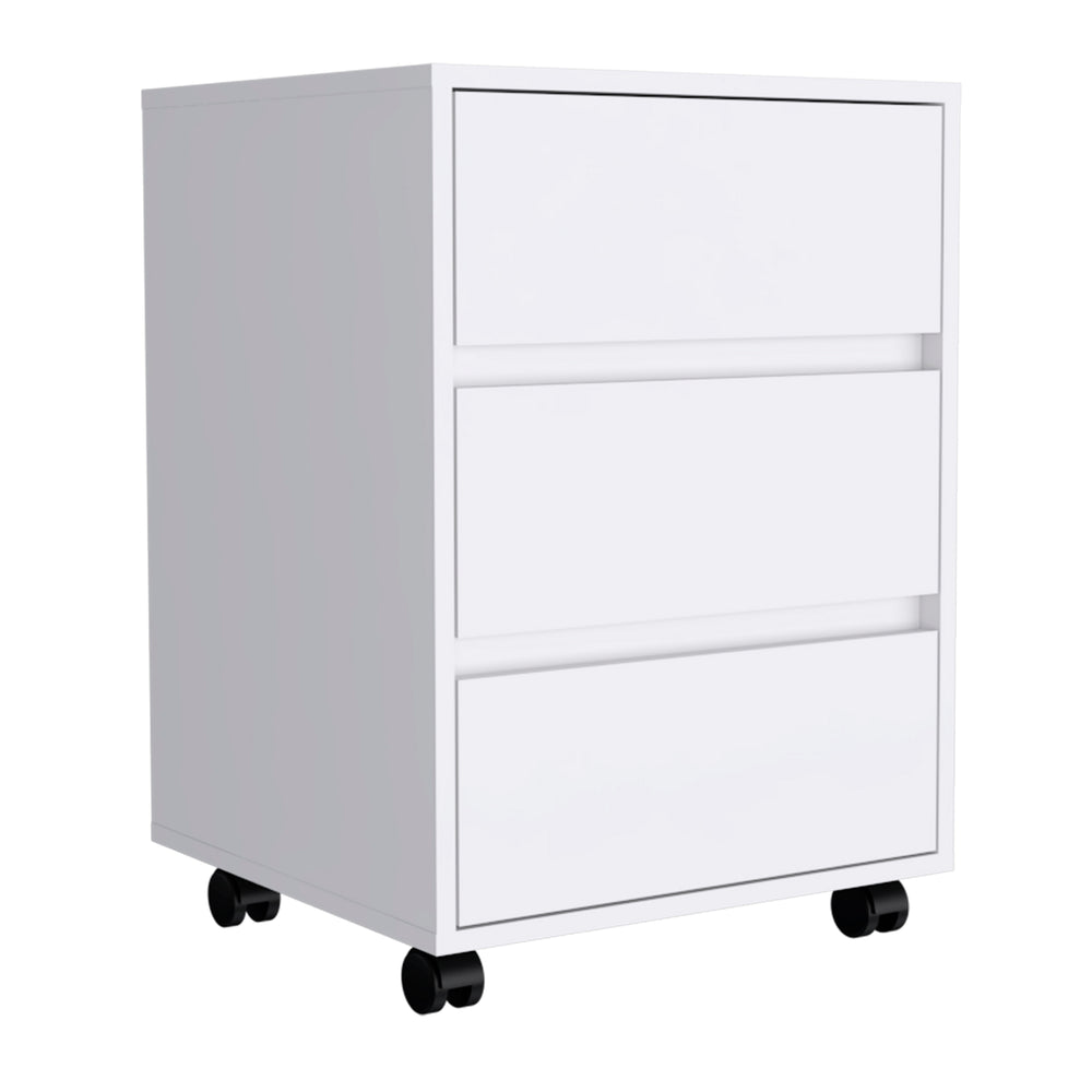 18-Inch Ibero Storage Cabinet with Casters – Mobile Drawer Storage