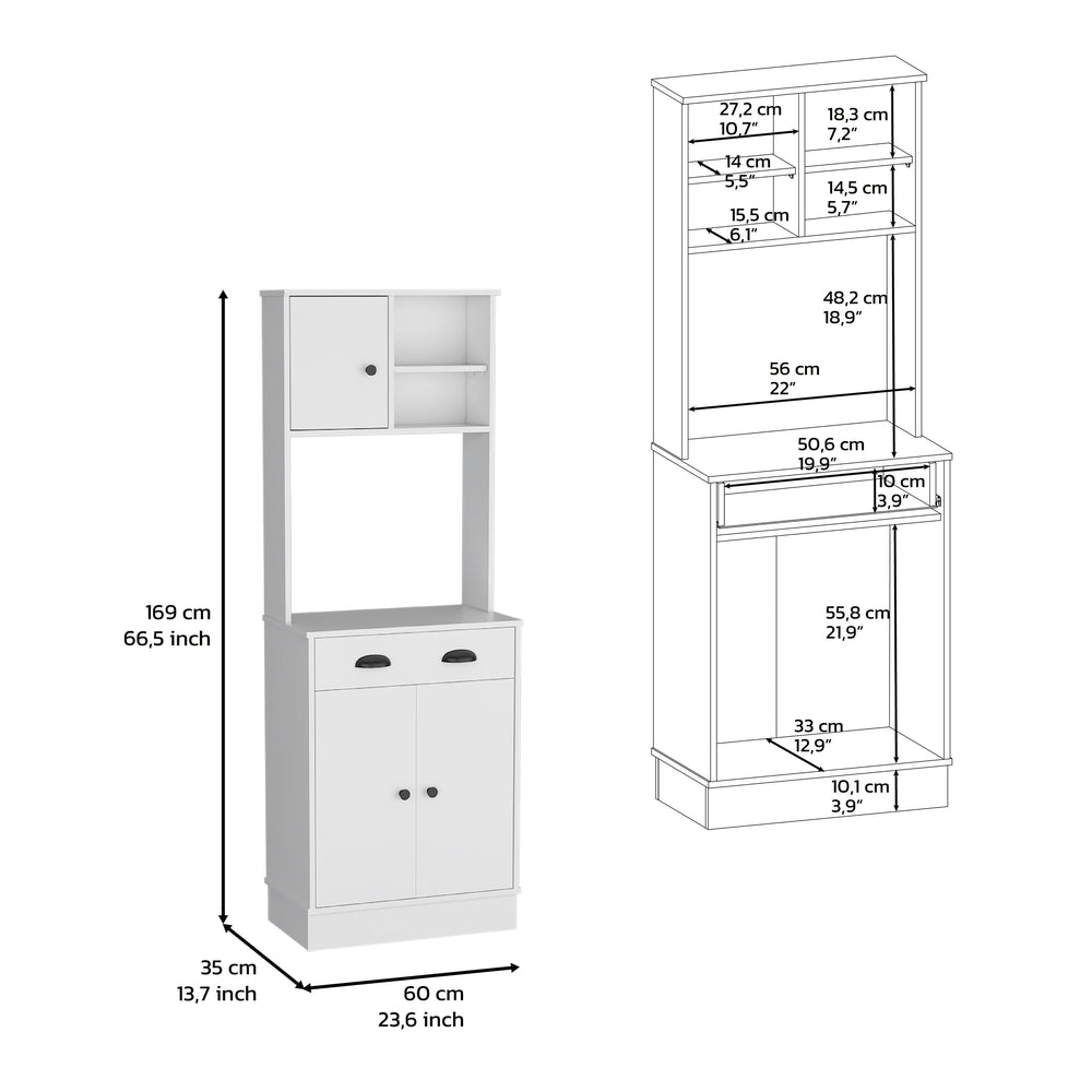 24-Inch Selmer Pantry Cabinet – Adjustable Interior Shelves