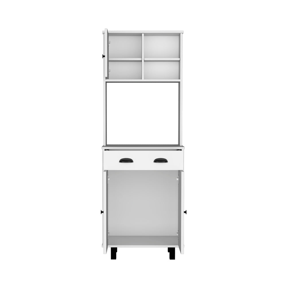 24-Inch Waco Kitchen Pantry Cabinet with 1-Drawer and 2 Open Shelves – Easy Assembly
