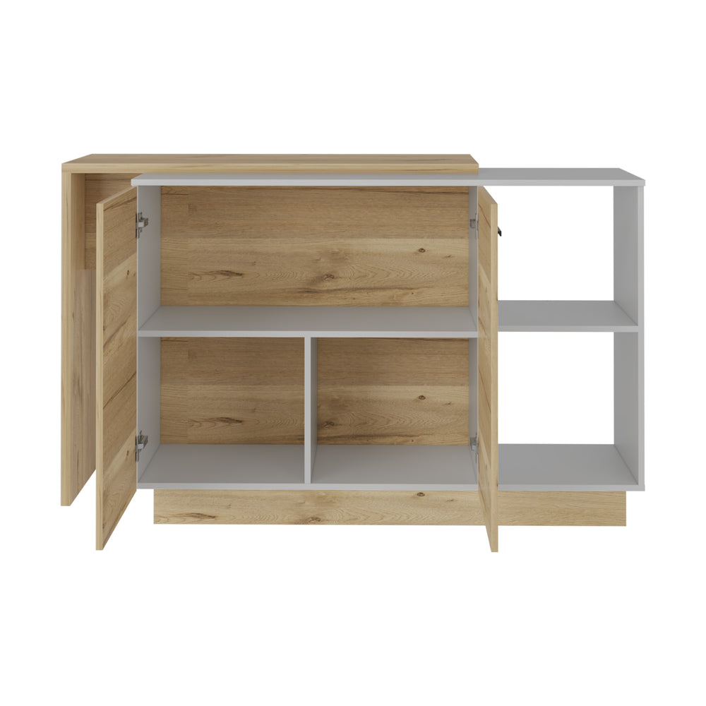 59-Inch Creta Kitchen Island with Double Door – Kitchen-Ready Footprint
