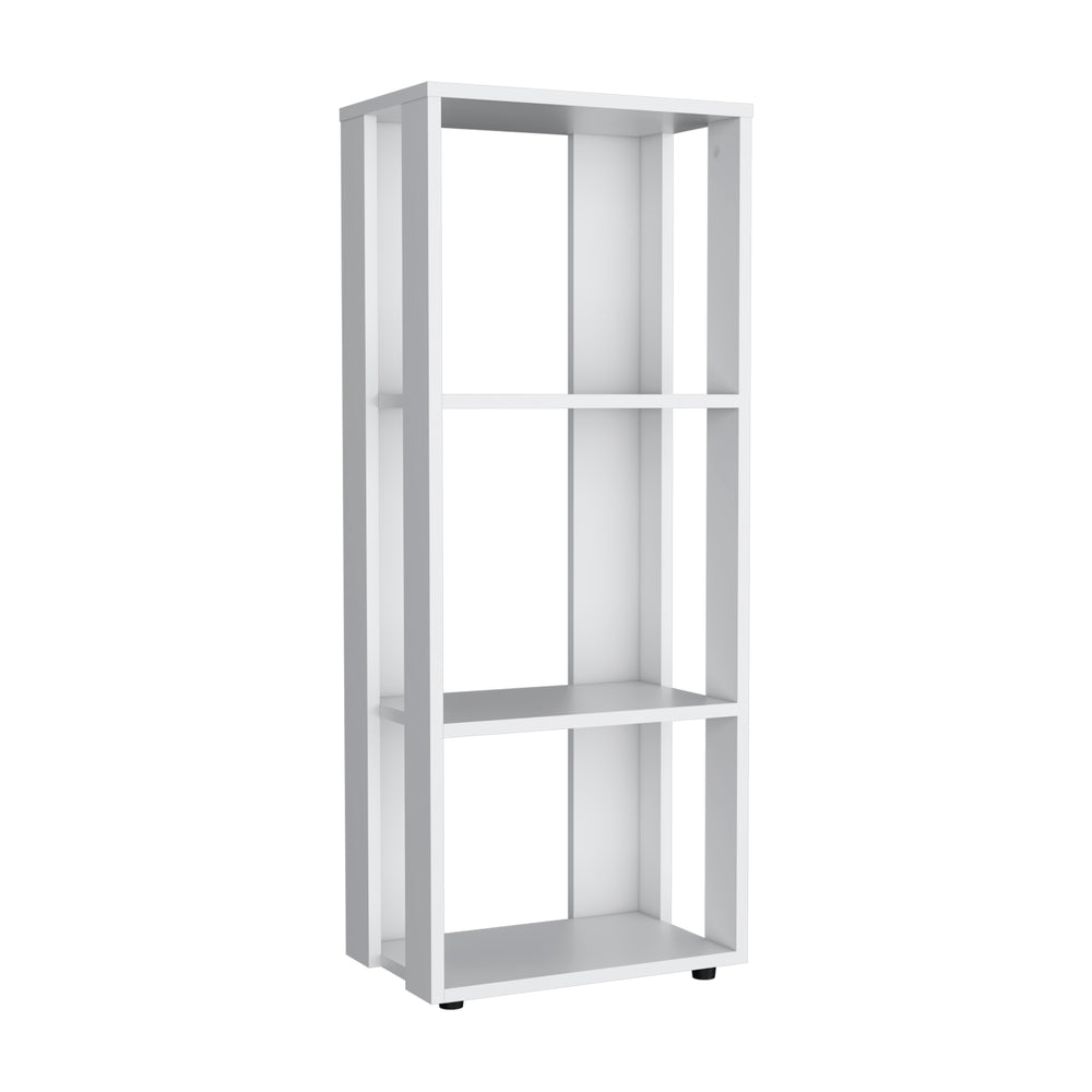 Laurier Office Library, Compact Open-Shelf Bookcase for Home Office and Living Room Storage – Slim, Space-Saving Footprint