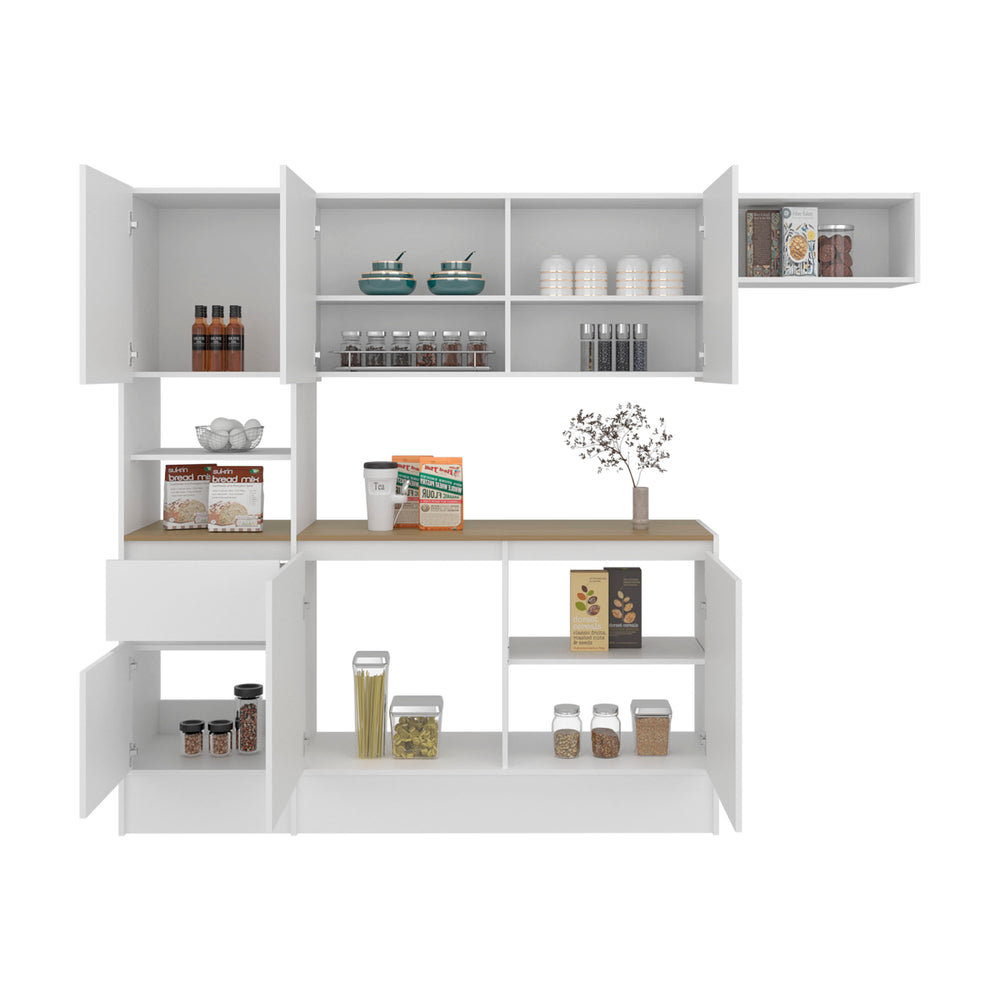 90-Inch Natoma Furniture with 1-Drawer and 8 Open Shelves – Durable Construction