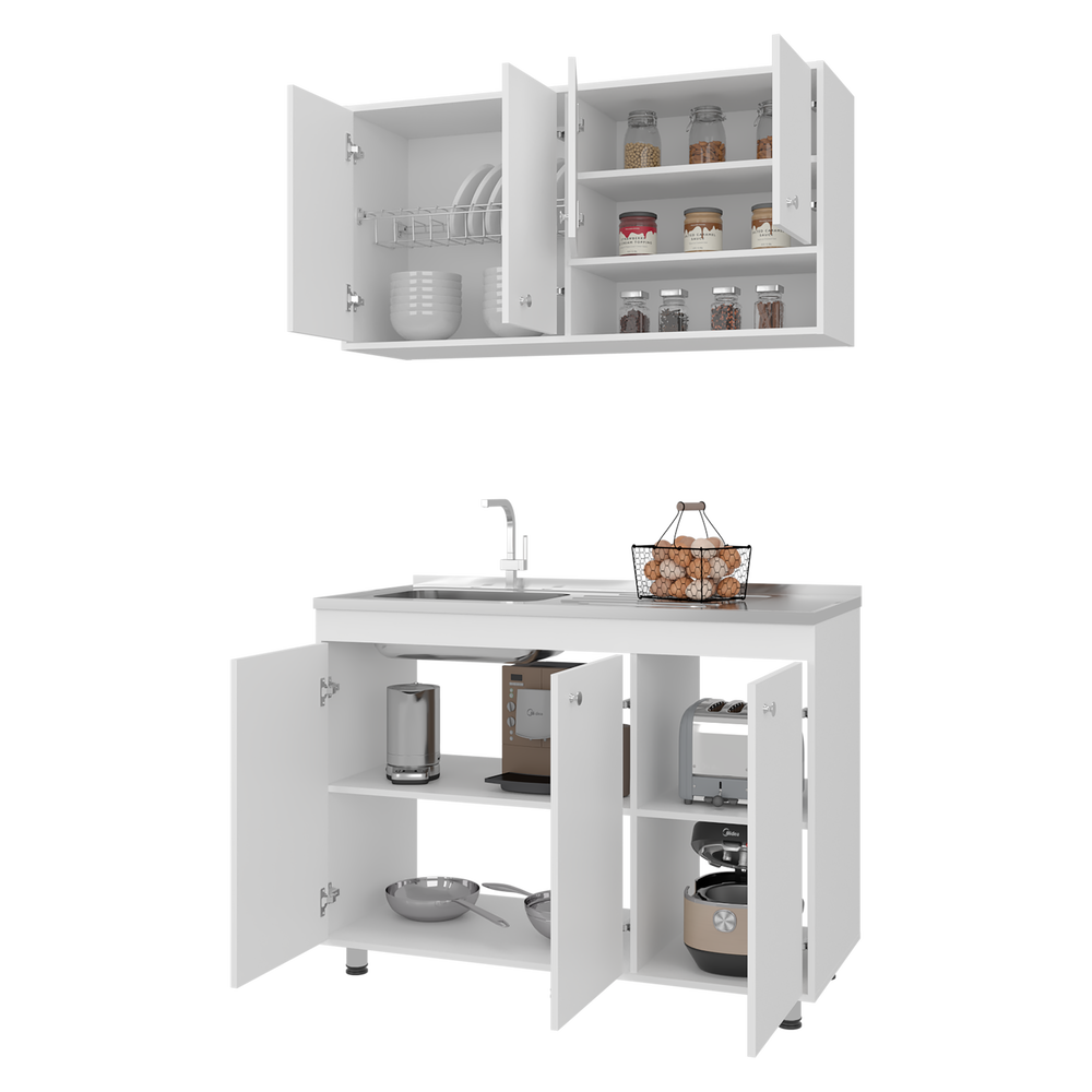 47-Inch Cohoe Storage Cabinet with 8 Open Shelves – Durable Construction