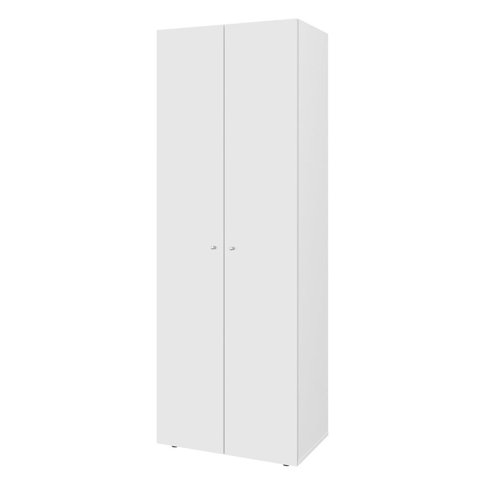 24-Inch Ghent Armoire with Double Door and 4 Open Shelves – Fixed Interior Shelving