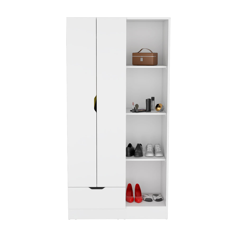 22-Inch Toccoa Armoire with 1-Drawer – White Manufactured Wood Finish