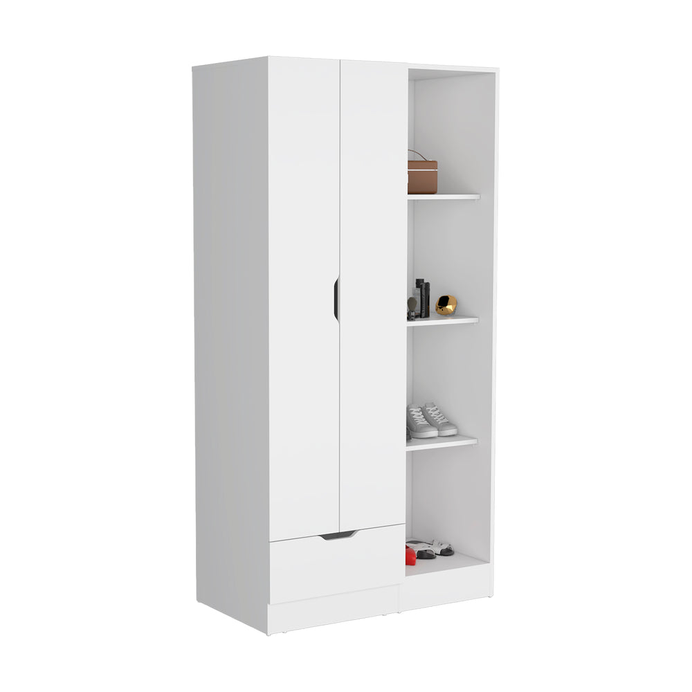22-Inch Toccoa Armoire with 1-Drawer – Closed Wardrobe Doors