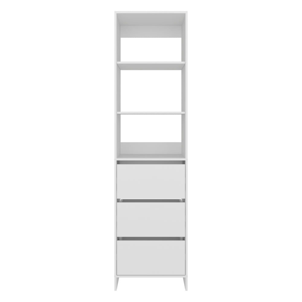 22-Inch Cando Free Standing Closet Organizer with 3-Drawer and 3 Open Shelves – Combined Open And Closed Storage