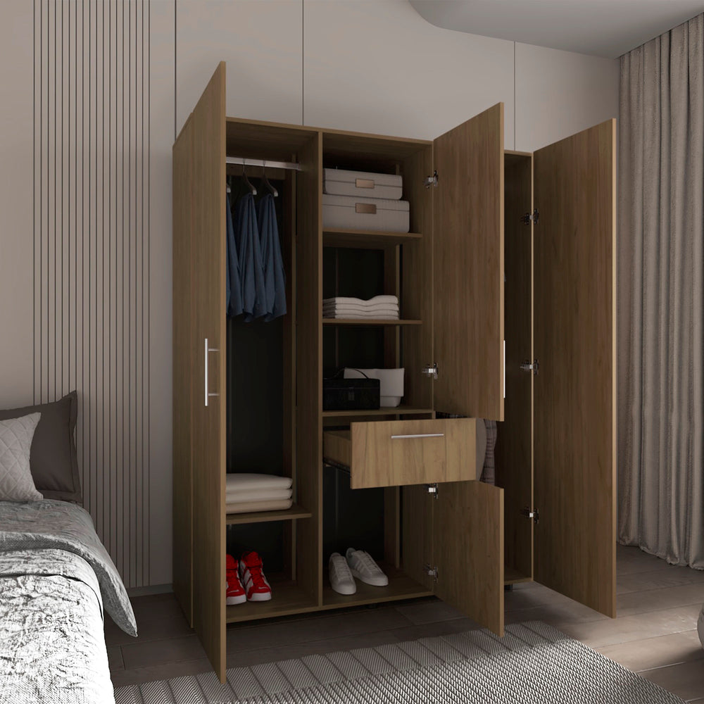 55-Inch Volant Armoire with 1-Drawer and Double Door – Durable Construction