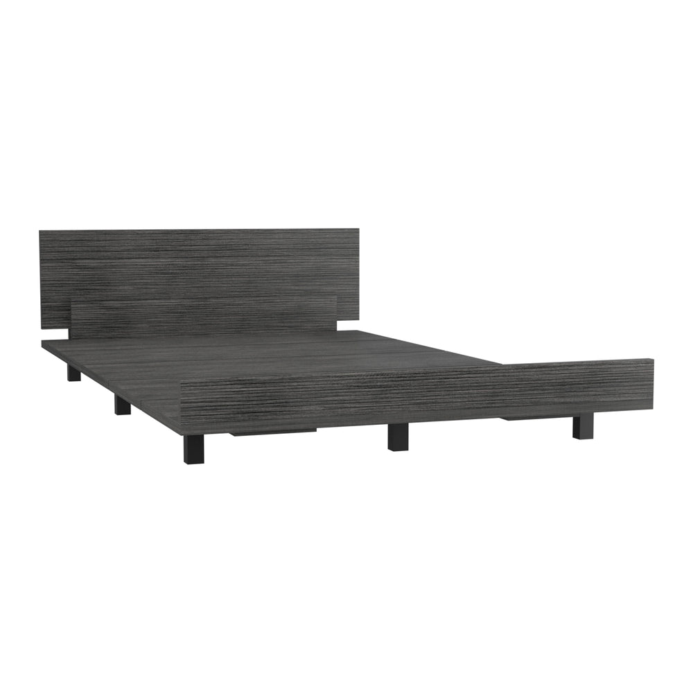 47-Inch Ethereal Twin Bed Furniture – A warm smokey oak wood-grain finish Finish