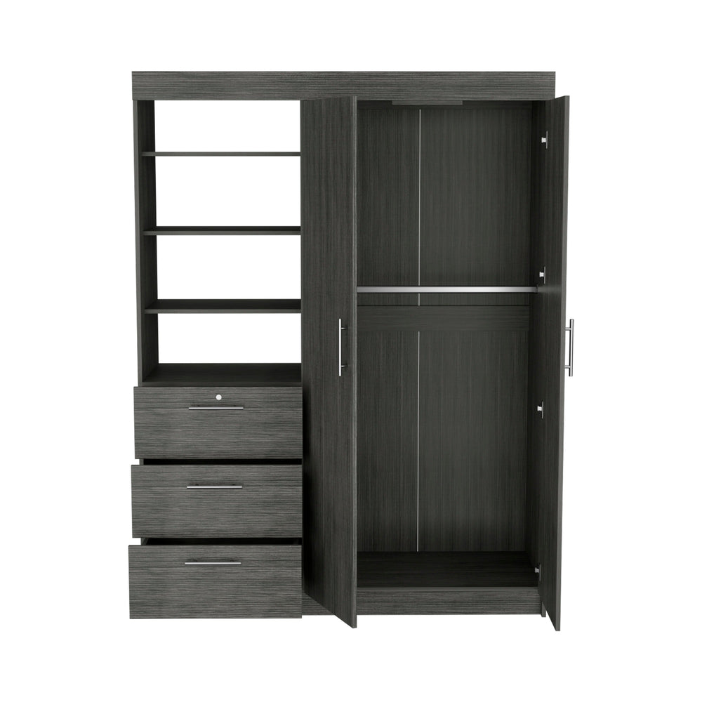 59-Inch Laurel 3-Tier Armoire – Indoor Use And Assembly Required