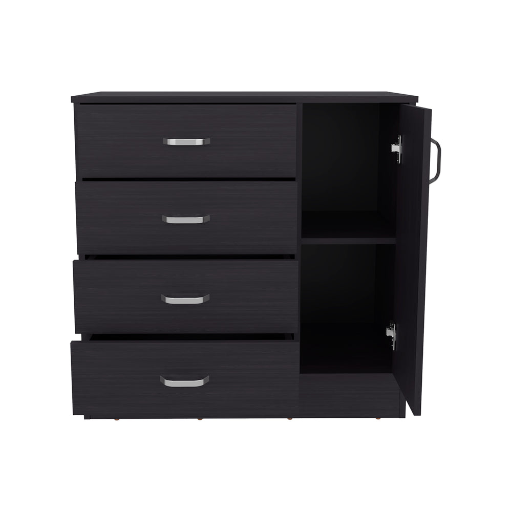 32-Inch Bourg Dresser with 4-Drawer and Single Door – Compact Footprint