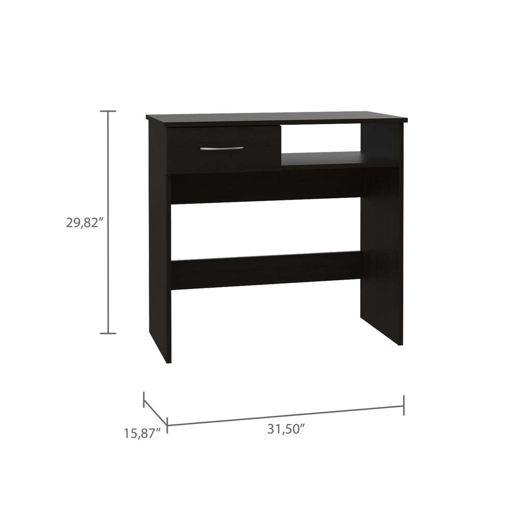 Treia Home Office Set Writing Desk with 1-Drawer and 5 Open Shelves – Durable Construction