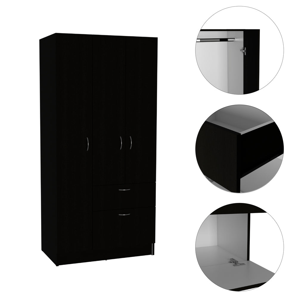 32-Inch Cartagena Armoire with 1-Drawer and Double Door – Spacious Footprint