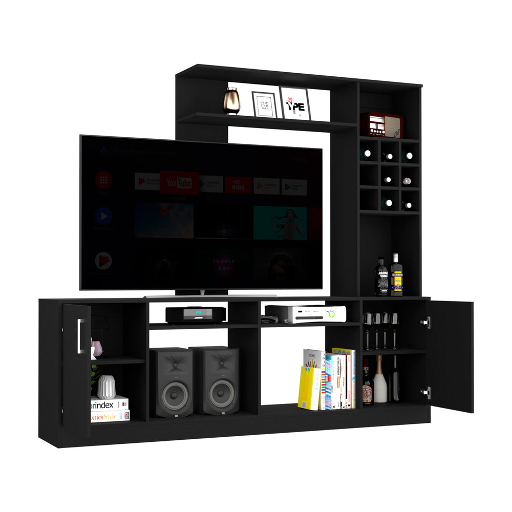 79-Inch King TV Stand with Double Door – Organized Storage