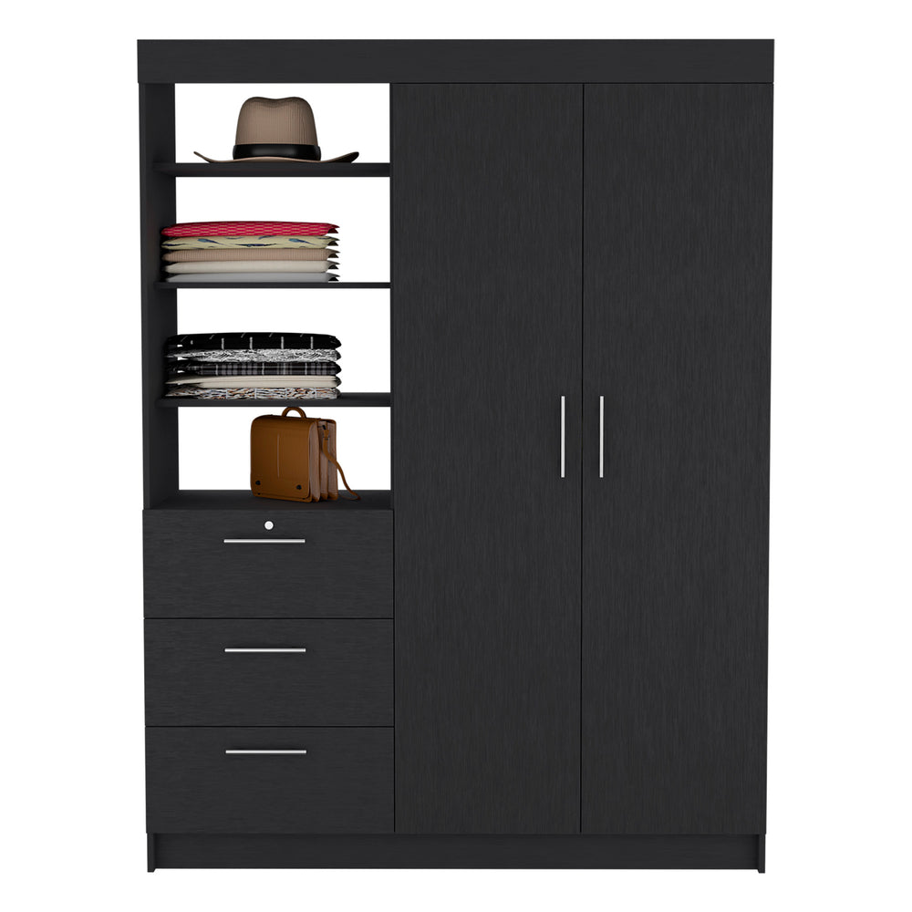 59-Inch Laurel Three-Tier Armoire – Spacious Drawer Storage