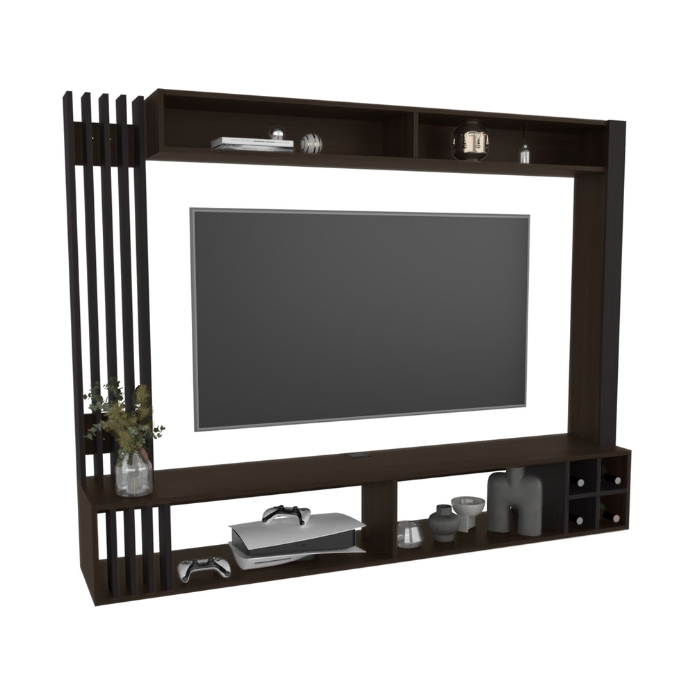 71-Inch Alto Entertainment Center with 8 Open Shelves – Floating Wall-Mount Design