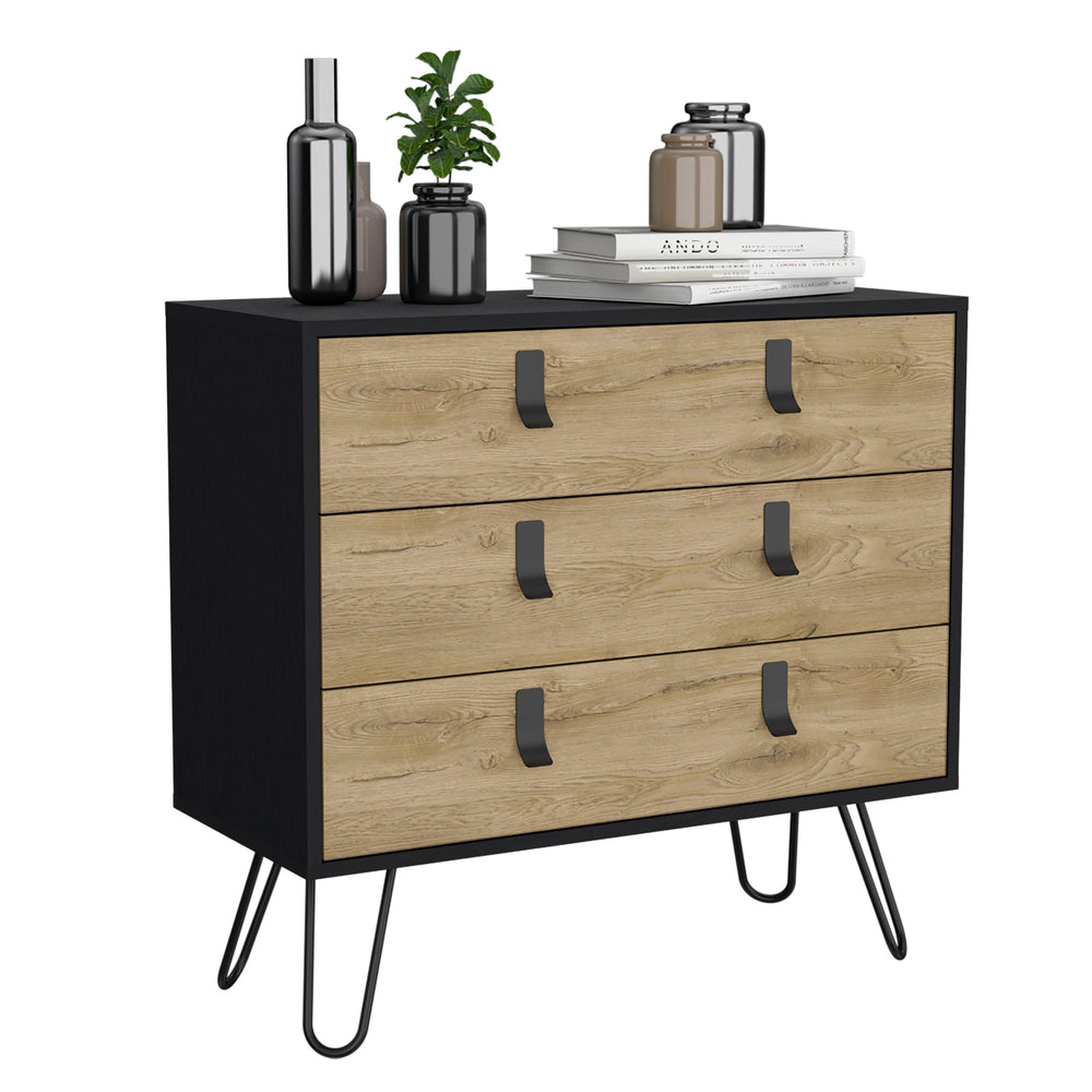 32-Inch Huna Three-Drawer Dresser with 3-Drawer – Smooth-Gliding Drawers