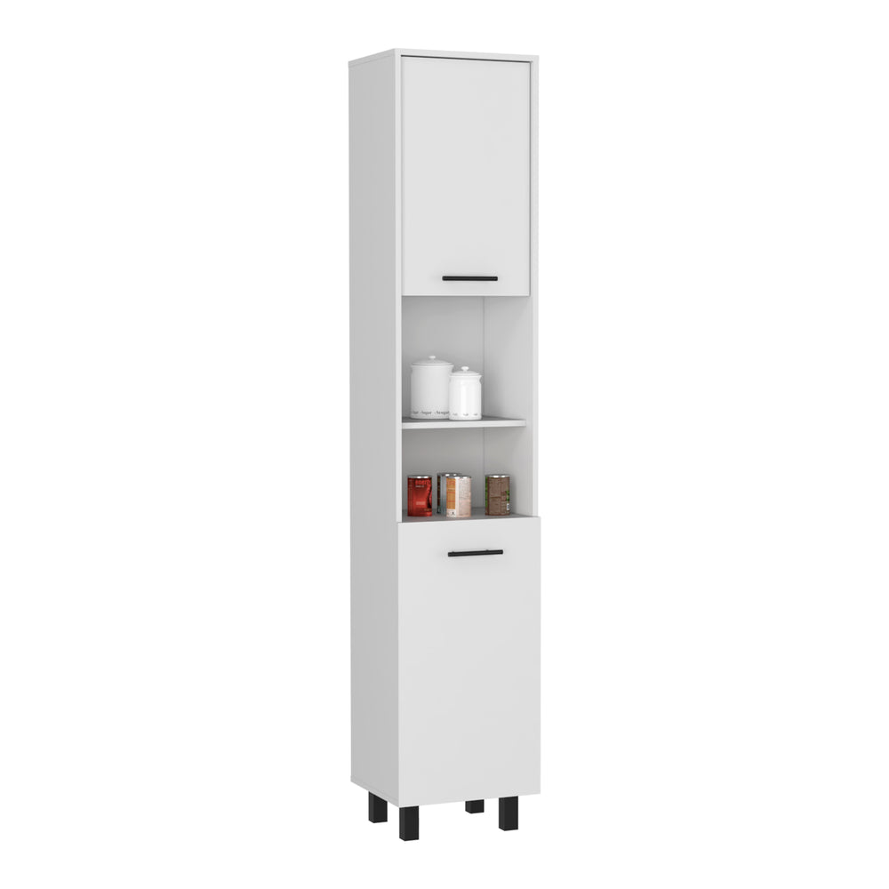 Ikaria Kitchen Pantry Cabinet with 2 Open Shelves – Cabinet Storage