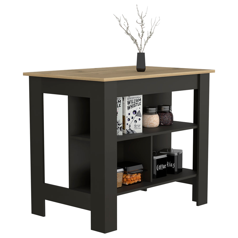 40-Inch Delos Kitchen Island – Center-Divided Shelf