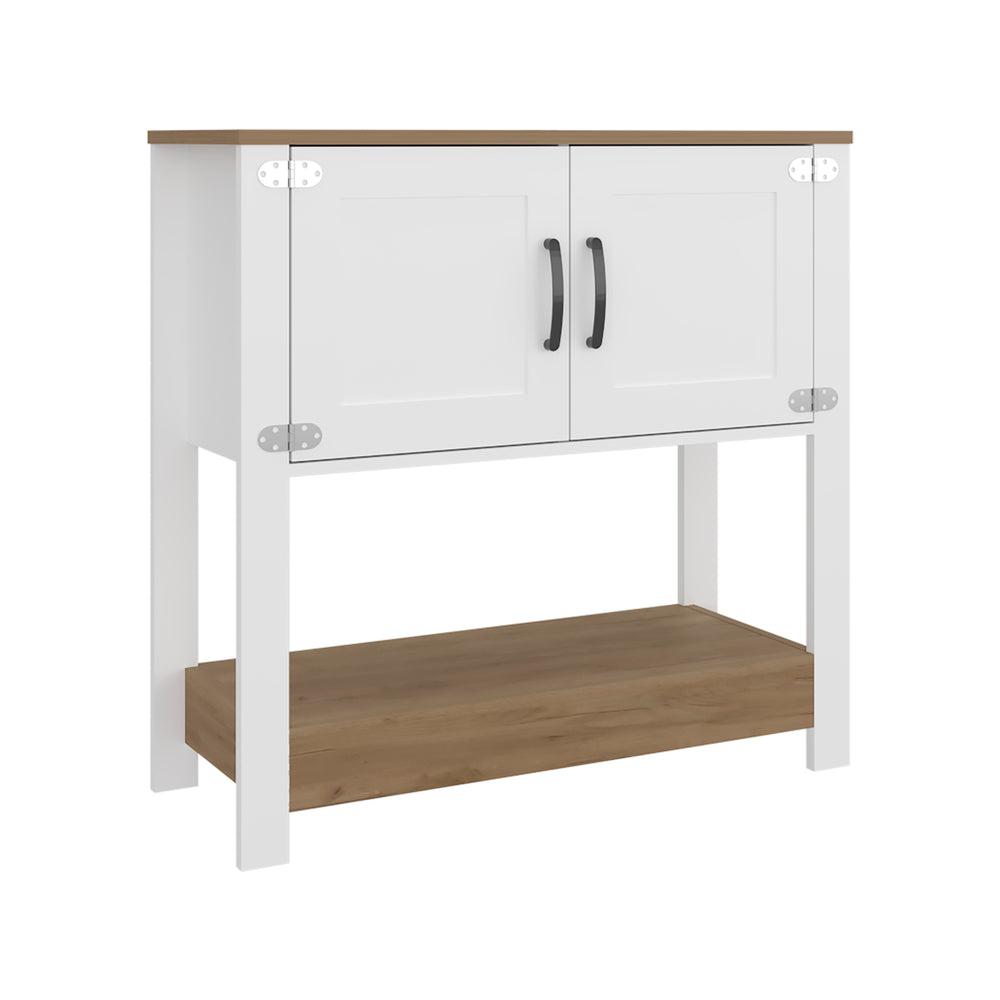 35-Inch Dazey Furniture with 2 Open Shelves – Open Bottom Shelf