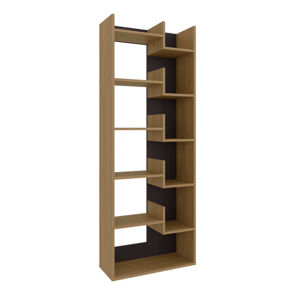 24-Inch Hoodsport Ladder Bookcase with 11 Open Shelves – Sturdy Two-Tone Build