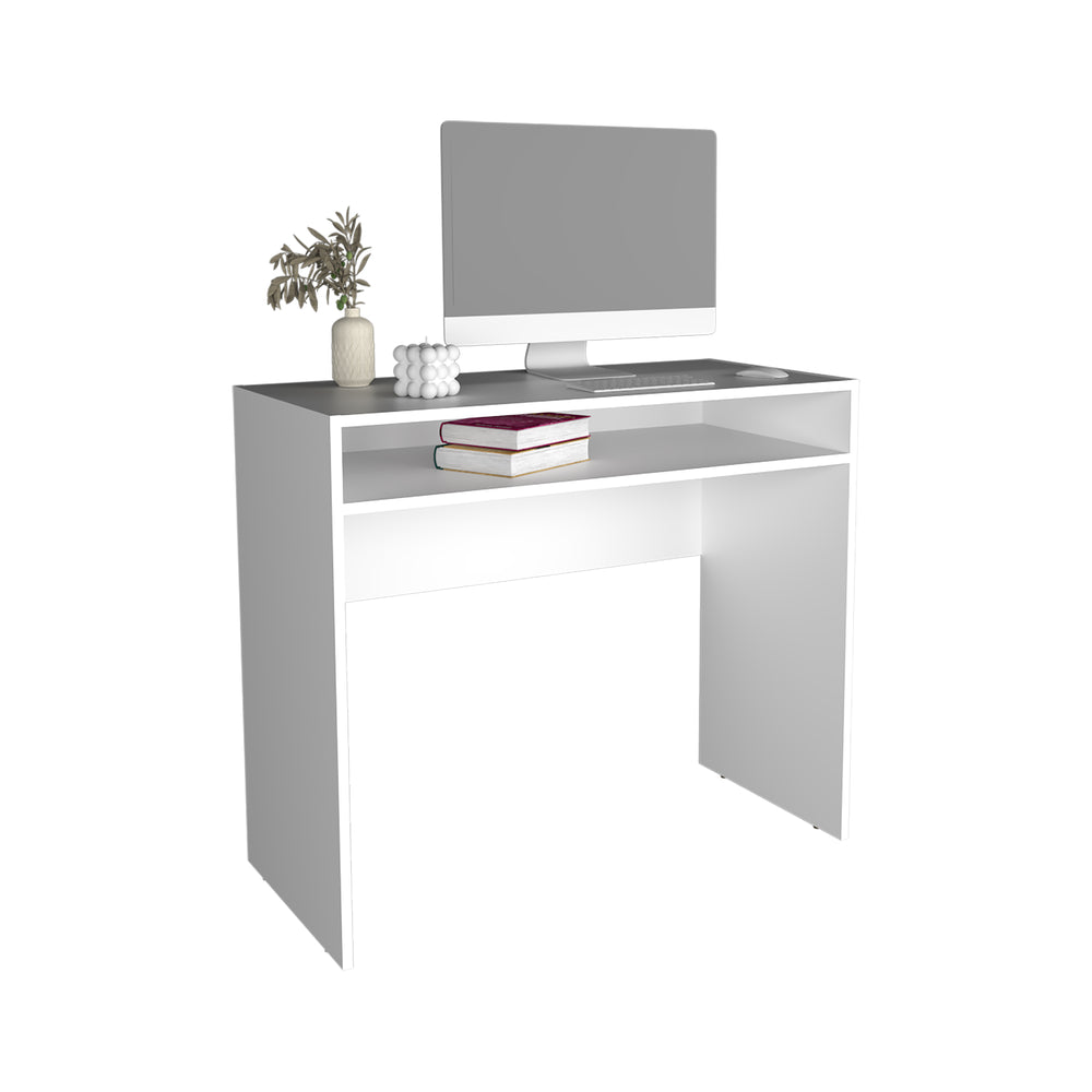 35-Inch Craig Computer Desk – A clean white finish Finish