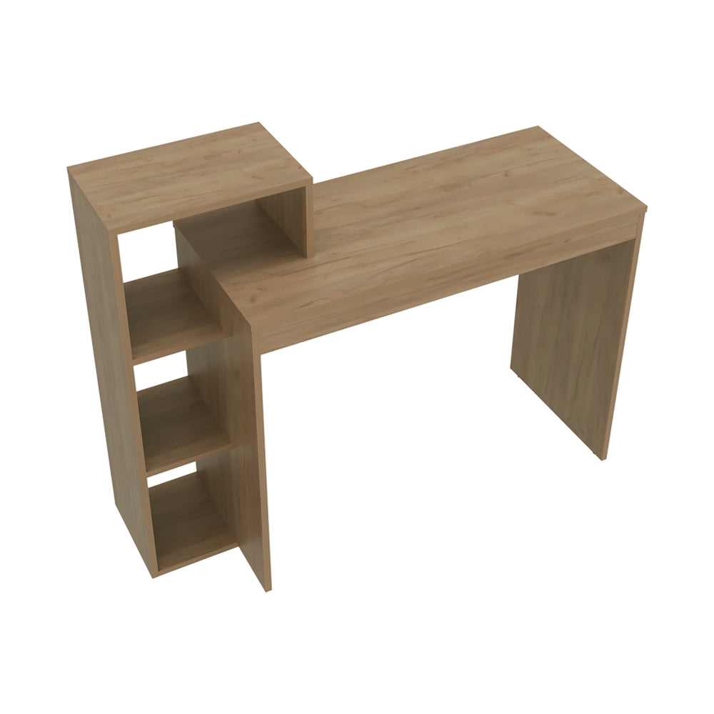 43-Inch Venetie Writing Desk with 3 Open Shelves – Compact Footprint