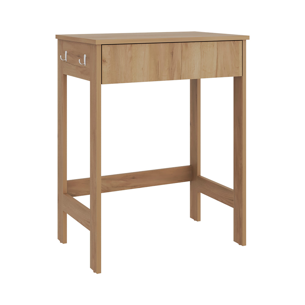 24-Inch Yaak Compact Entryway Writing Desk with 1-Drawer – Compact Multi-Room Footprint