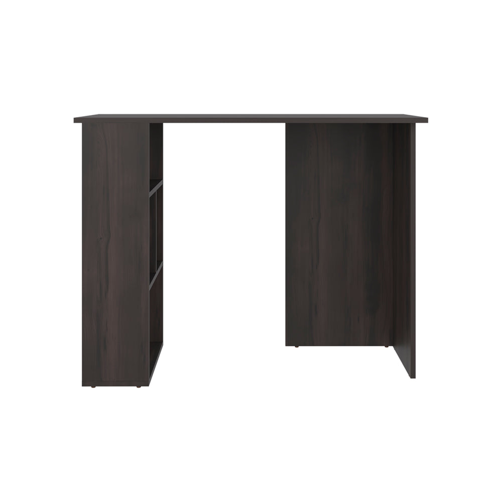 29-Inch Chevak Modern Computer Desk with Integrated Storage & Open Bookcase – Full-Size Work Surface