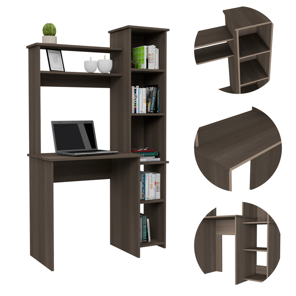 39-Inch Aramis Writing Desk with 5 Open Shelves – Durable Construction