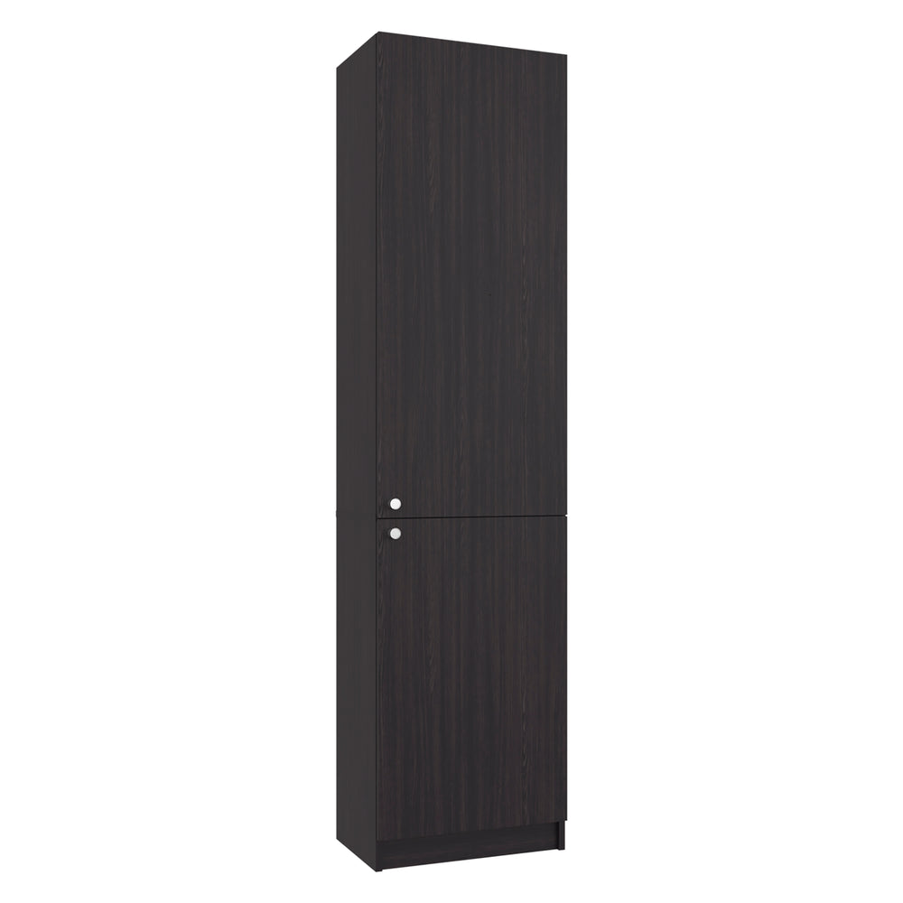 18-Inch Butte Tall Ladder Bookcase with Double Door – Slim Footprint