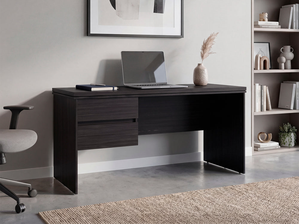 29-Inch Tetlin Home Office Desk with 2 Drawers – Modern Computer Desk with Side Drawer Unit & Large Work Surface – Generous Work Surface