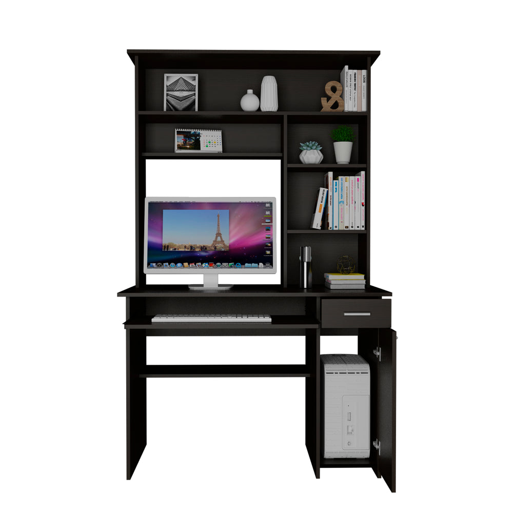 43-Inch Xalo Compu Hutch Writing Desk with 1-Drawer – Sturdy Full Setup
