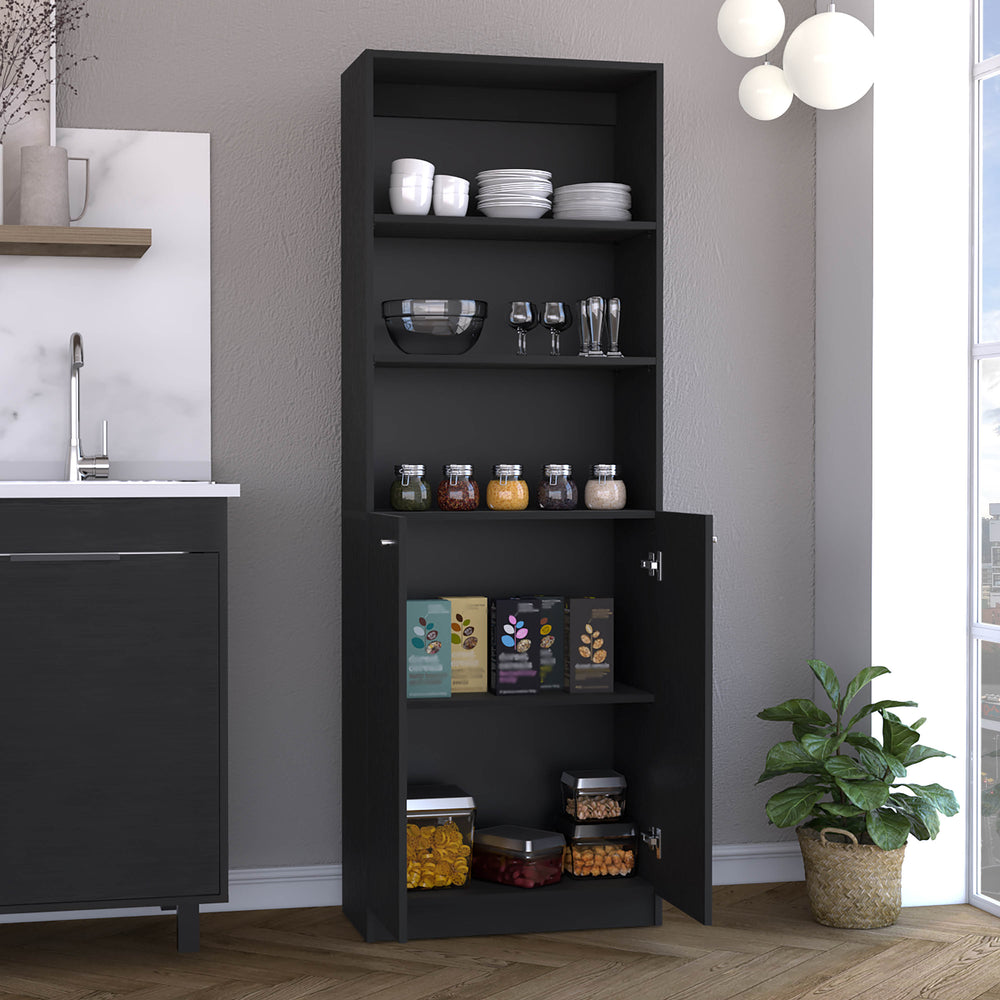 25-Inch Vinton Two-Door Ladder Bookcase – Open Display Shelves
