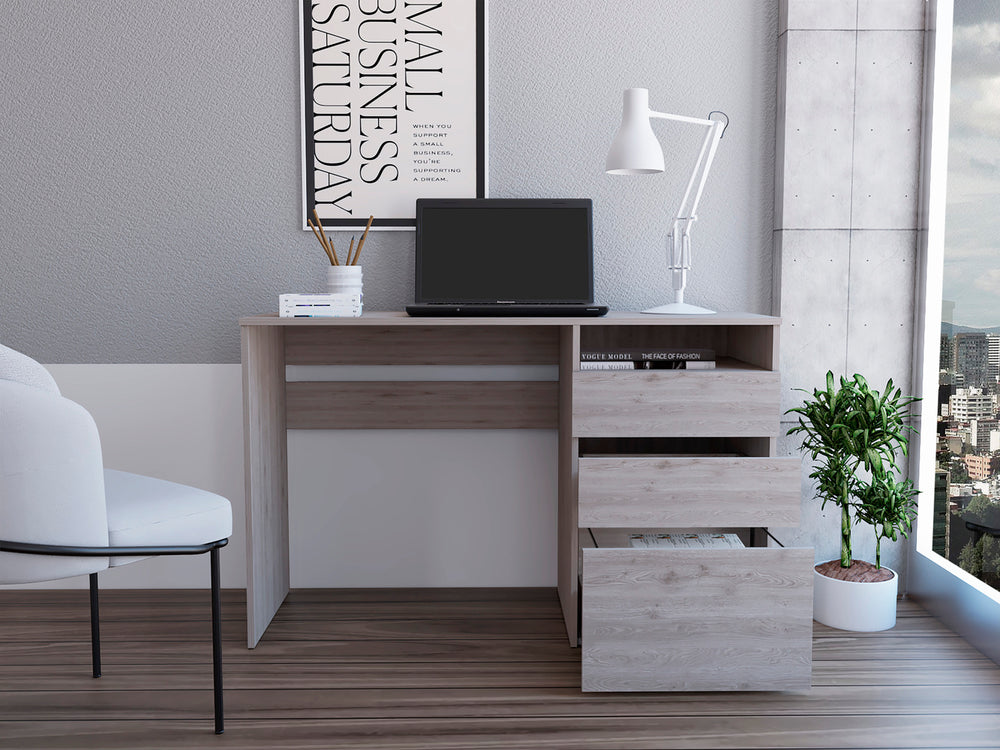 48-Inch Kenai Computer Desk with 3-Drawer – Storage Pedestal