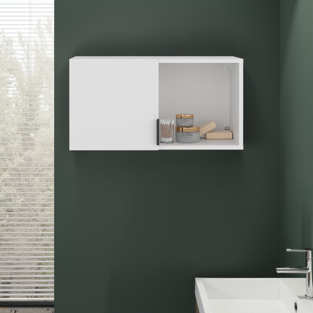 14-Inch Roxbury Medicine Cabinet with Single Door and 2 Open Shelves – Indoor Use And Assembly Required
