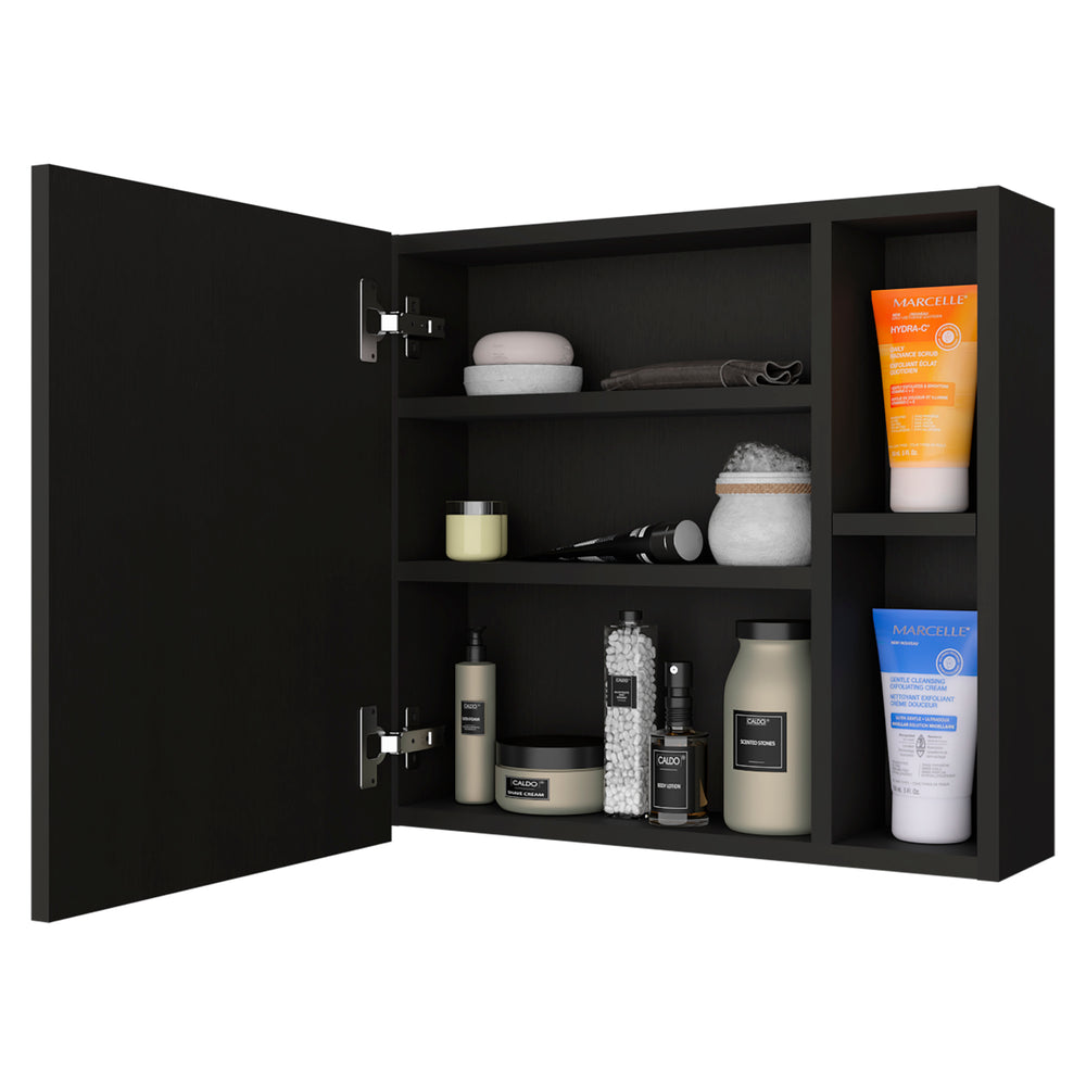 20-Inch Queets Storage Cabinet with Single Door – Durable Black Wengue Finish