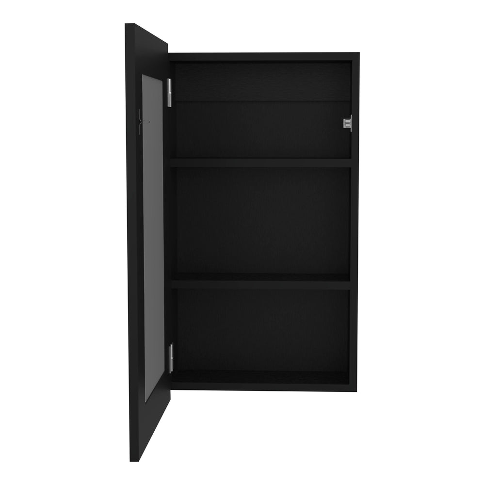 15-Inch Kiana Medicine Cabinet with Single Door and 3 Open Shelves – Wall-Mount Design
