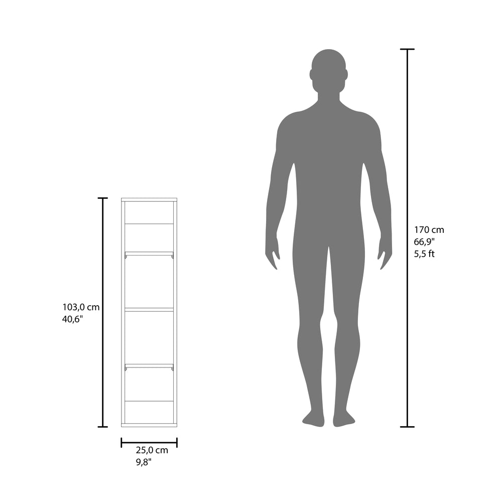 10-Inch Cale Wall Cabinet with 4 Open Shelves – Wall-Mounted Design