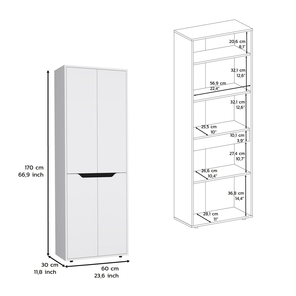 24-Inch Atka Storage Cabinet – Slim, Tall Footprint