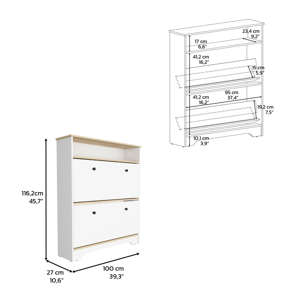 39-Inch Wayne Shoe Storage Cabinet – Slim, Space-Saving Profile