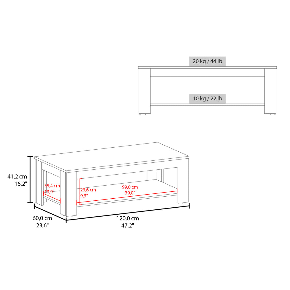 47-Inch Bowie Coffee Table – Everyday Durability