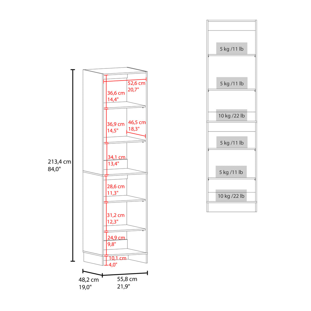 22-Inch Cabot Closet Organizer with 6 Open Shelves – Confirmed Weight Capacity