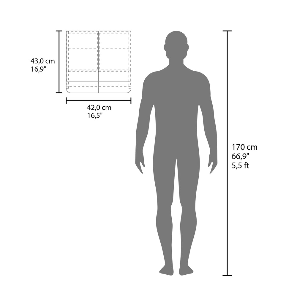 16-Inch Argos Medicine Cabinet with Double Door and 3 Open Shelves – Durable Construction