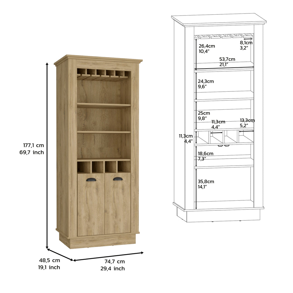 29-Inch Gale Bar Cabinet – Open Display Shelving