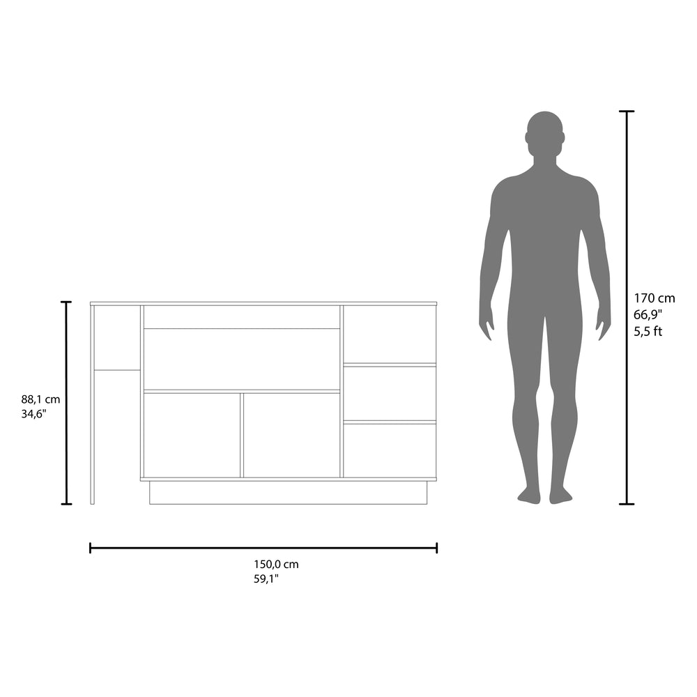 59-Inch Dwight Storage Cabinet – Durable Construction
