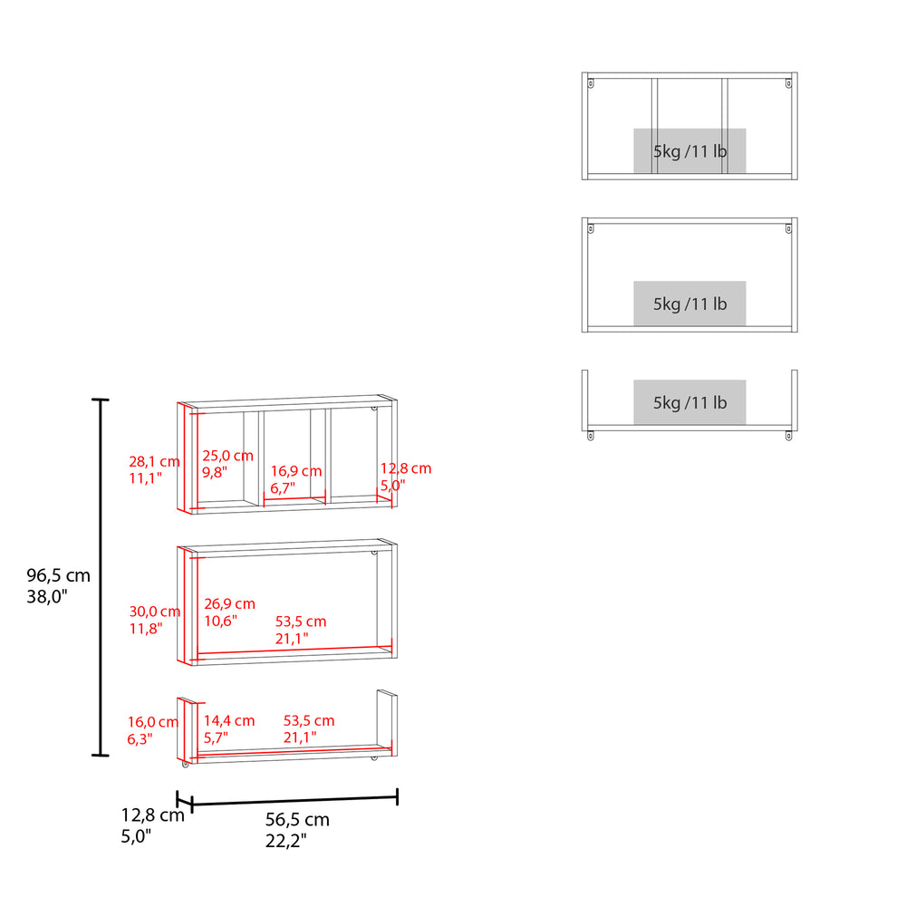 22-Inch Dennard Floating Wall Shelves – Space-Saving Design