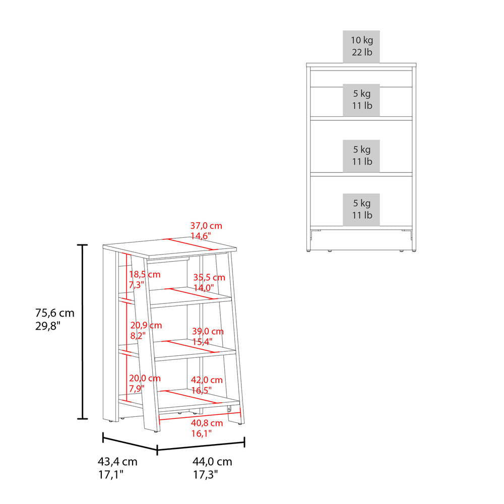 17-Inch Colyn Storage Cabinet with 4 Open Shelves – Full-Width Open Shelving