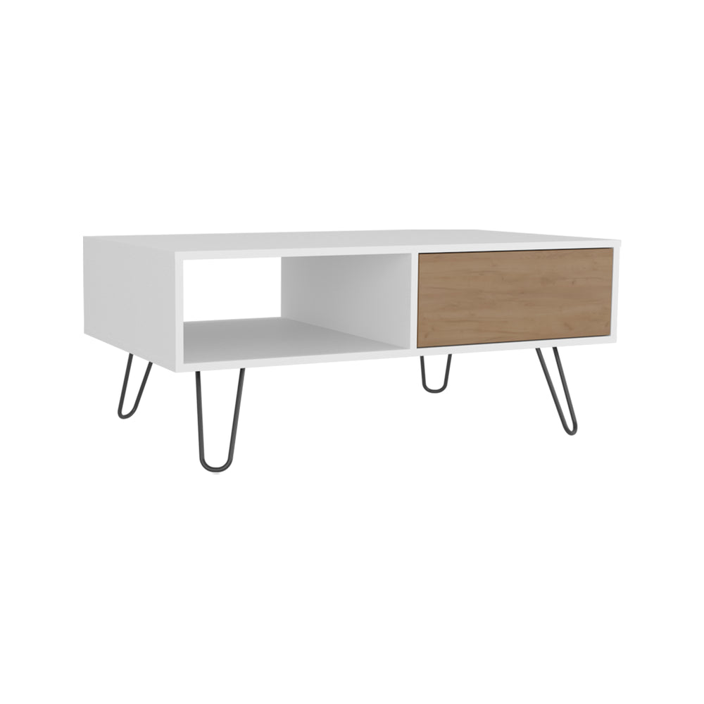 40-Inch Ranlo Coffee Table with 1-Drawer – Sturdy Tabletop