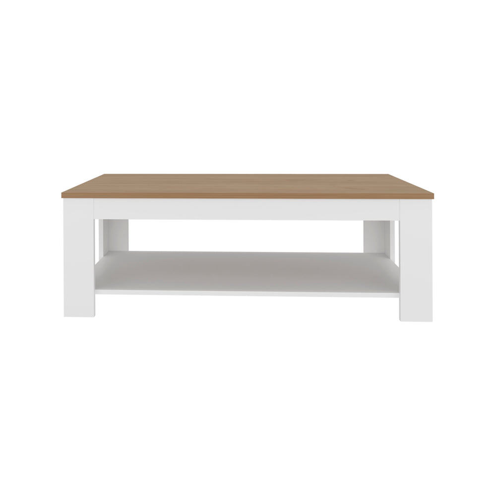 47-Inch Bowie Coffee Table – Open Bottom Shelf
